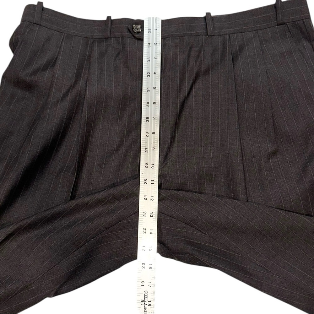 Ralph Lauren LRL 2-Pc Suit Pure Wool Made in Canada Grey Striped 44L / 38x30 - Picture 15 of 16